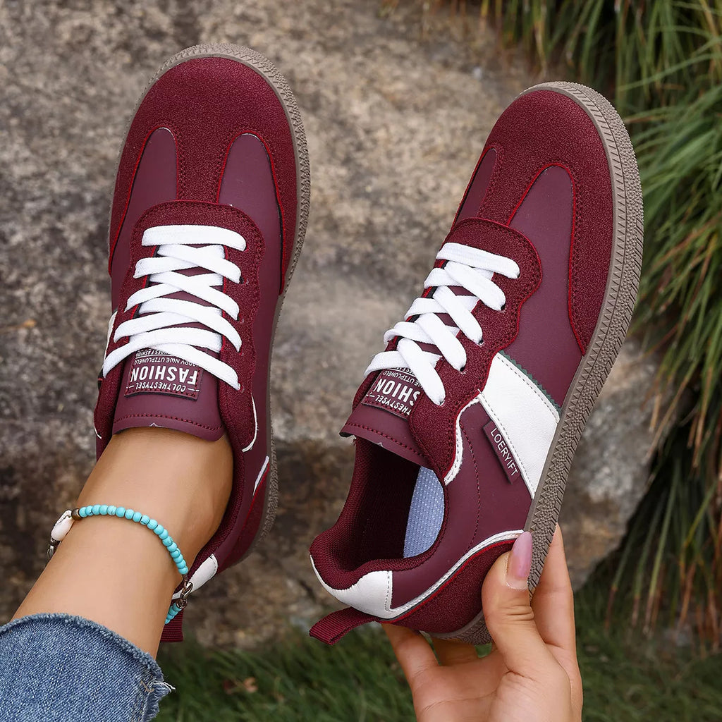Round Toe Lace Up Sneakers