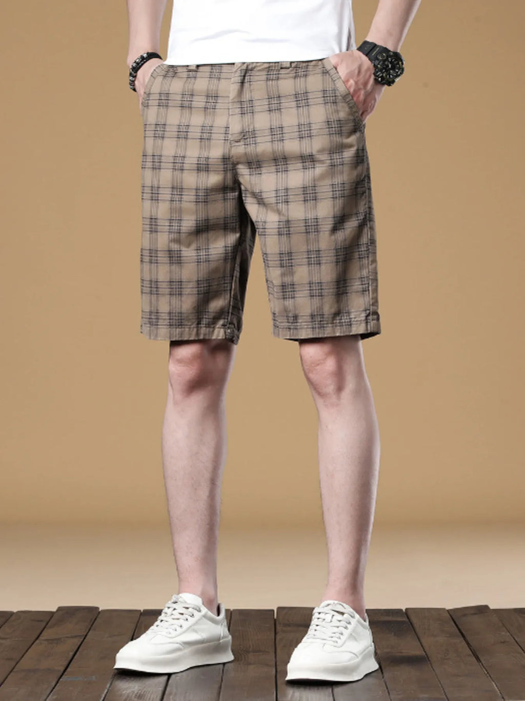 Men's Plaid Casual Shorts