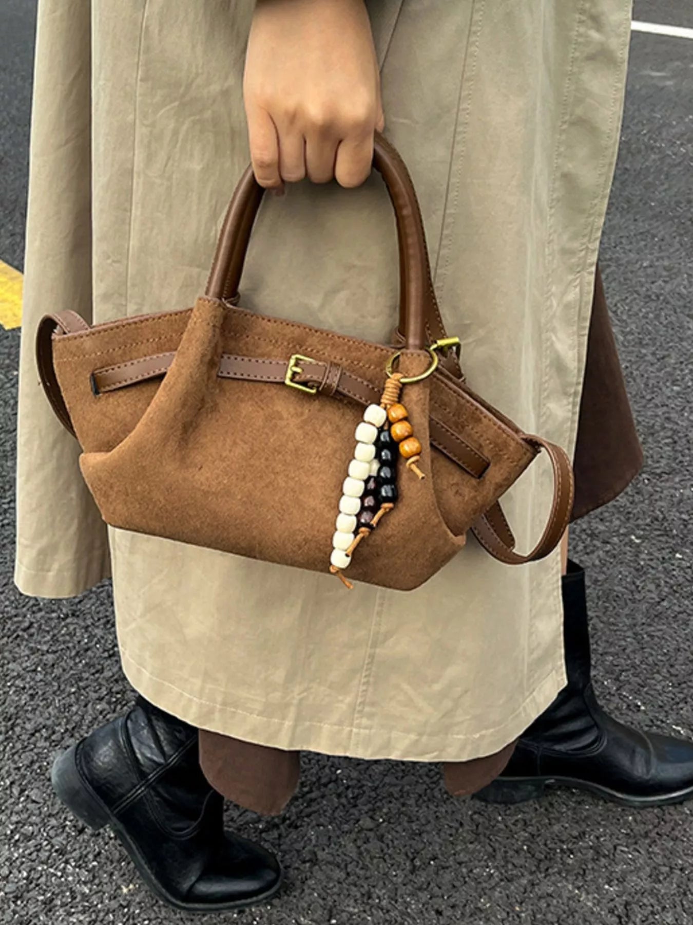 Buckle Decor Tote Bag
