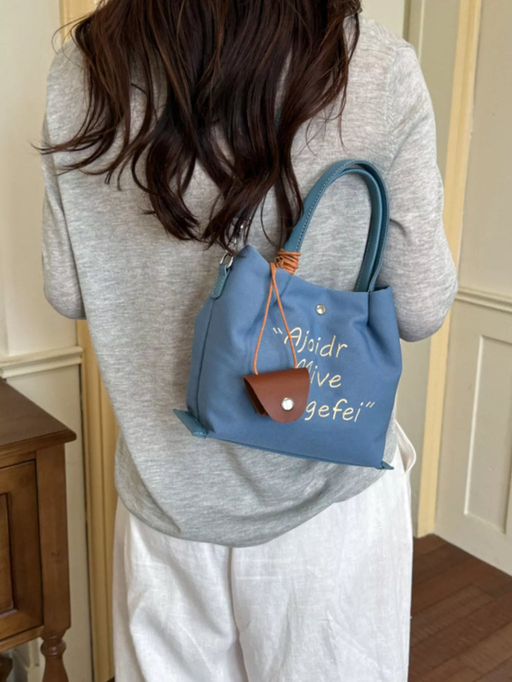 Letter Canvas Handbag