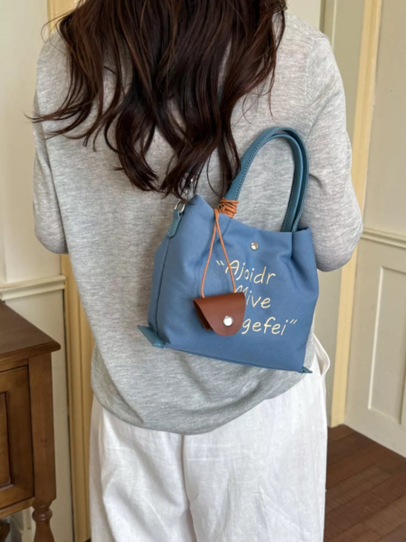 Letter Canvas Handbag