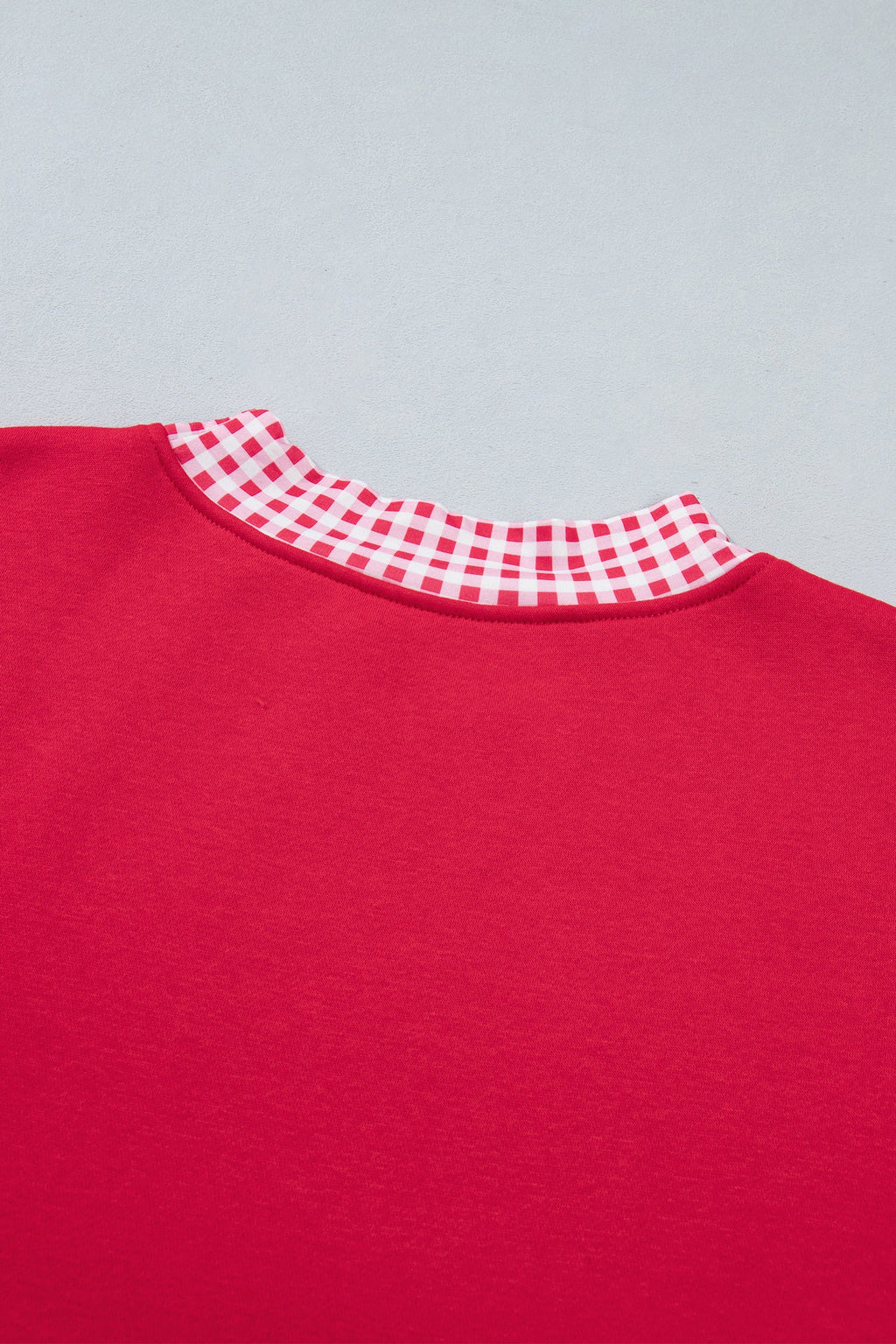 Brown Colorblock Polka Dot Contrast Trim Oversized Sweatshirt