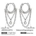 Zircon Tassel Hoop Earrings Collection