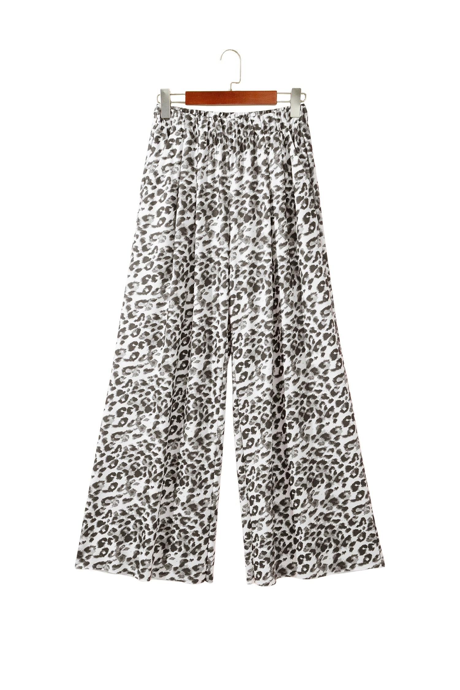 Multicolour Leopard Print Wide Leg Full Length Pants