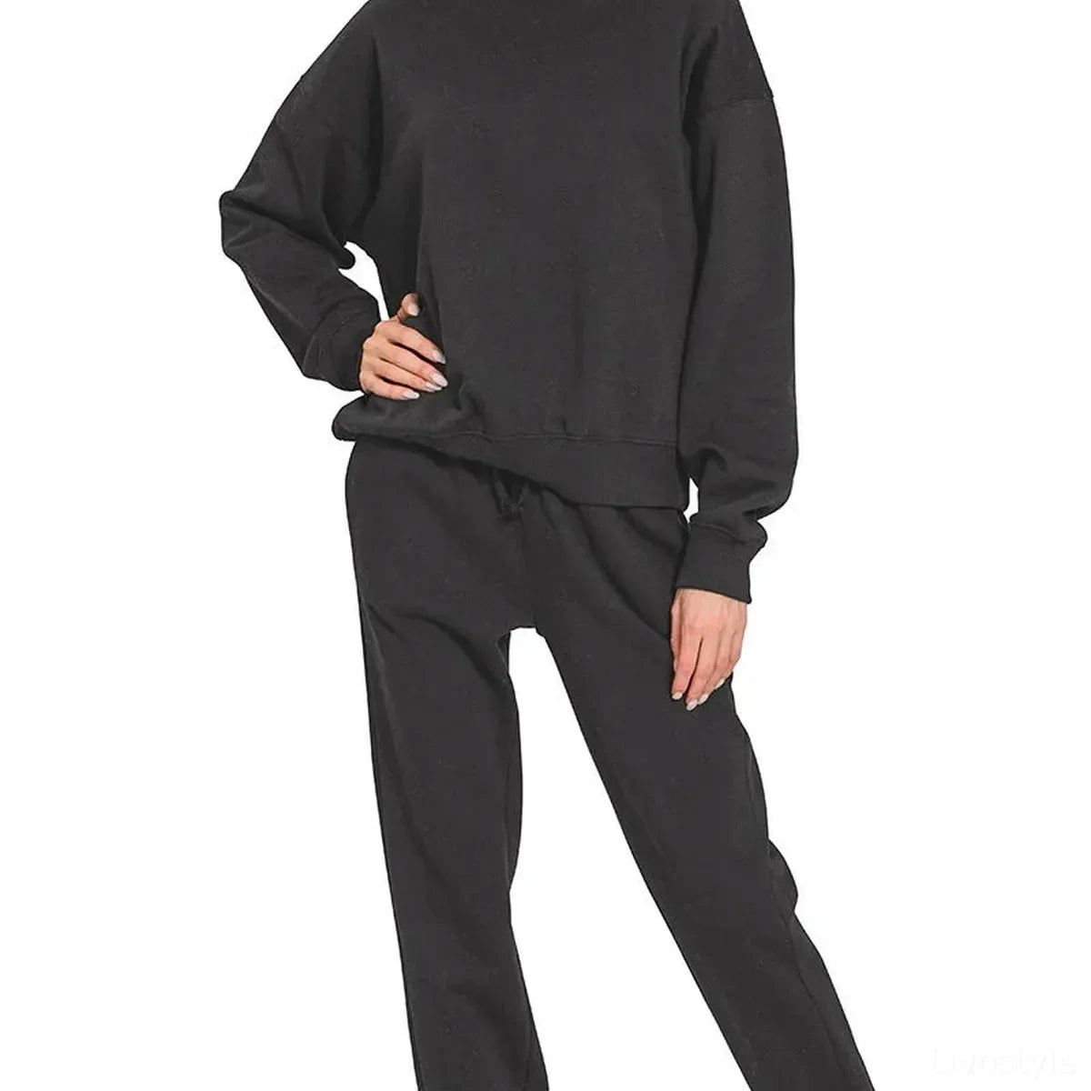 Fleece Long Sleeve Pullover and Jogger Set