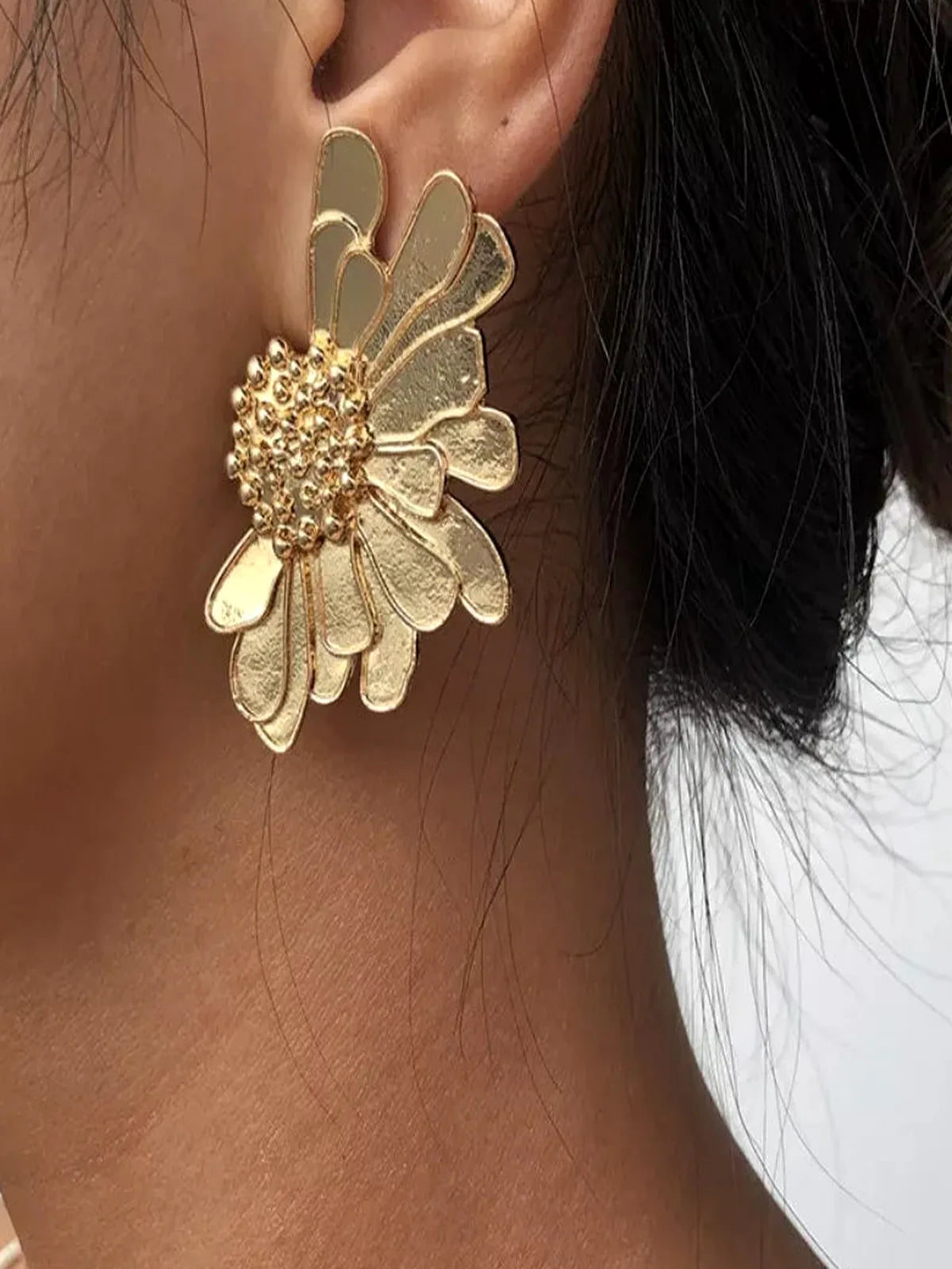 Oversized Flower Stud Earrings