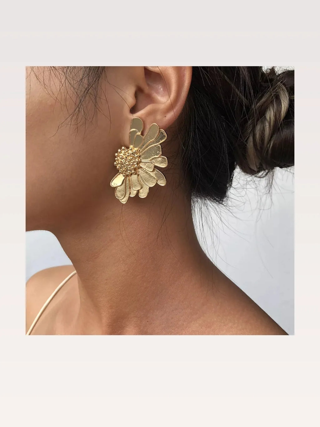 Oversized Flower Stud Earrings