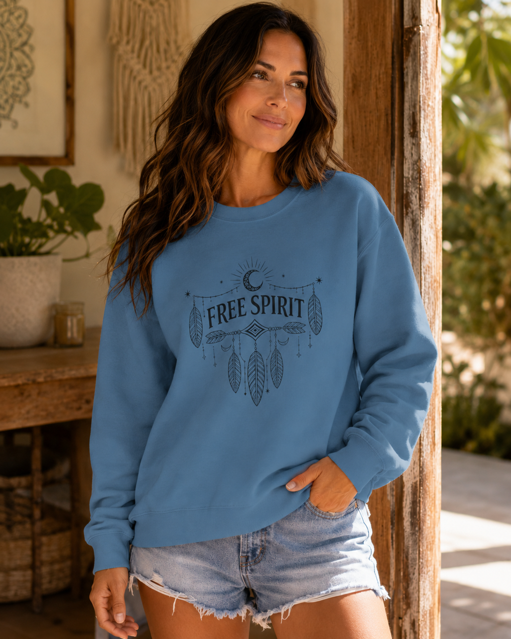 Free Spirit Dreamcatcher Crewneck Sweatshirt