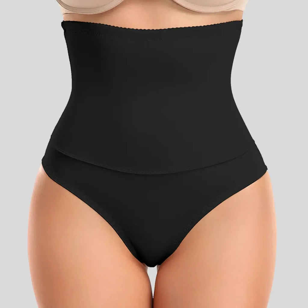 Black Lace Detail High Waist Seamless Shaping Shorts