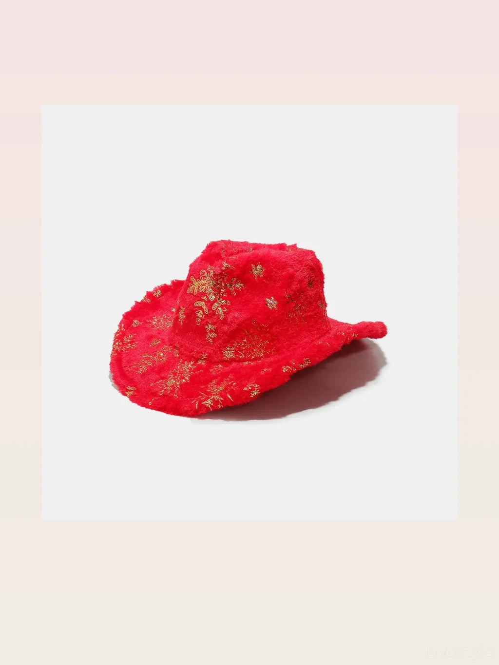 Fuzzy Snowflake Novelty Western Hat