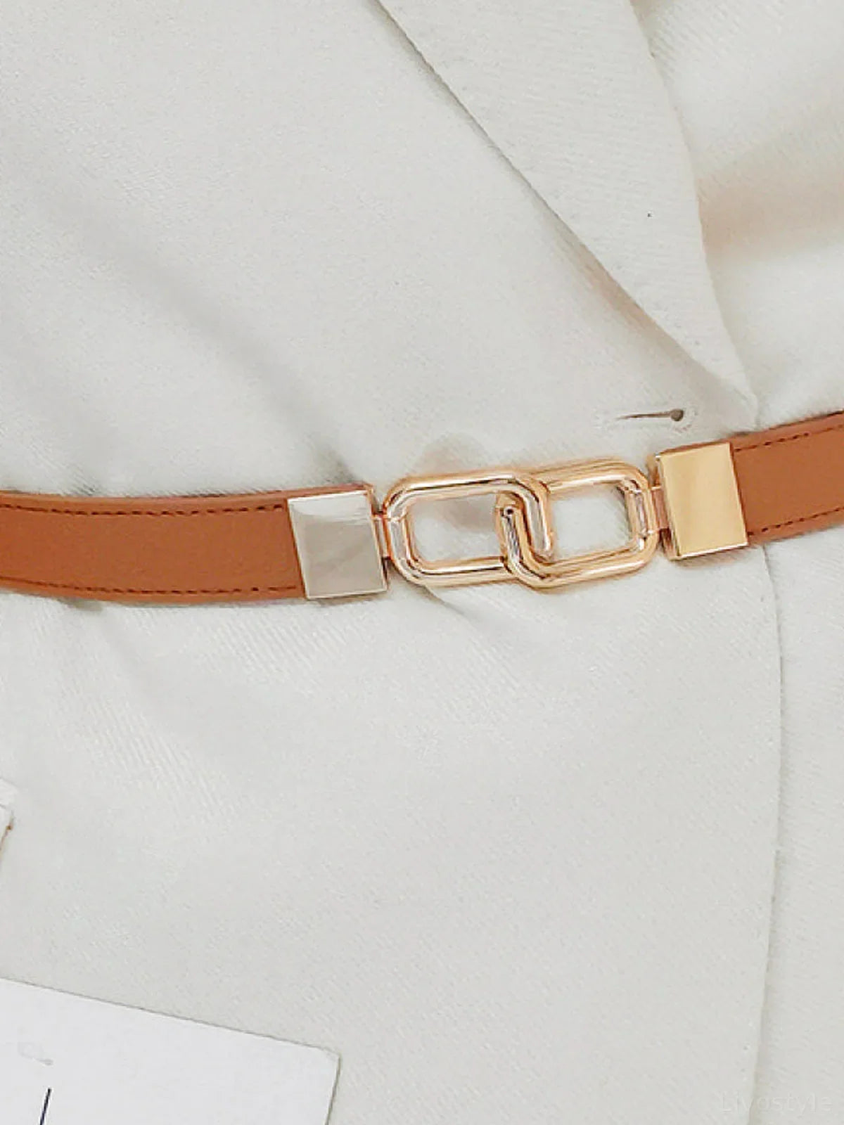 Geometric Double Buckle Elastic Belt