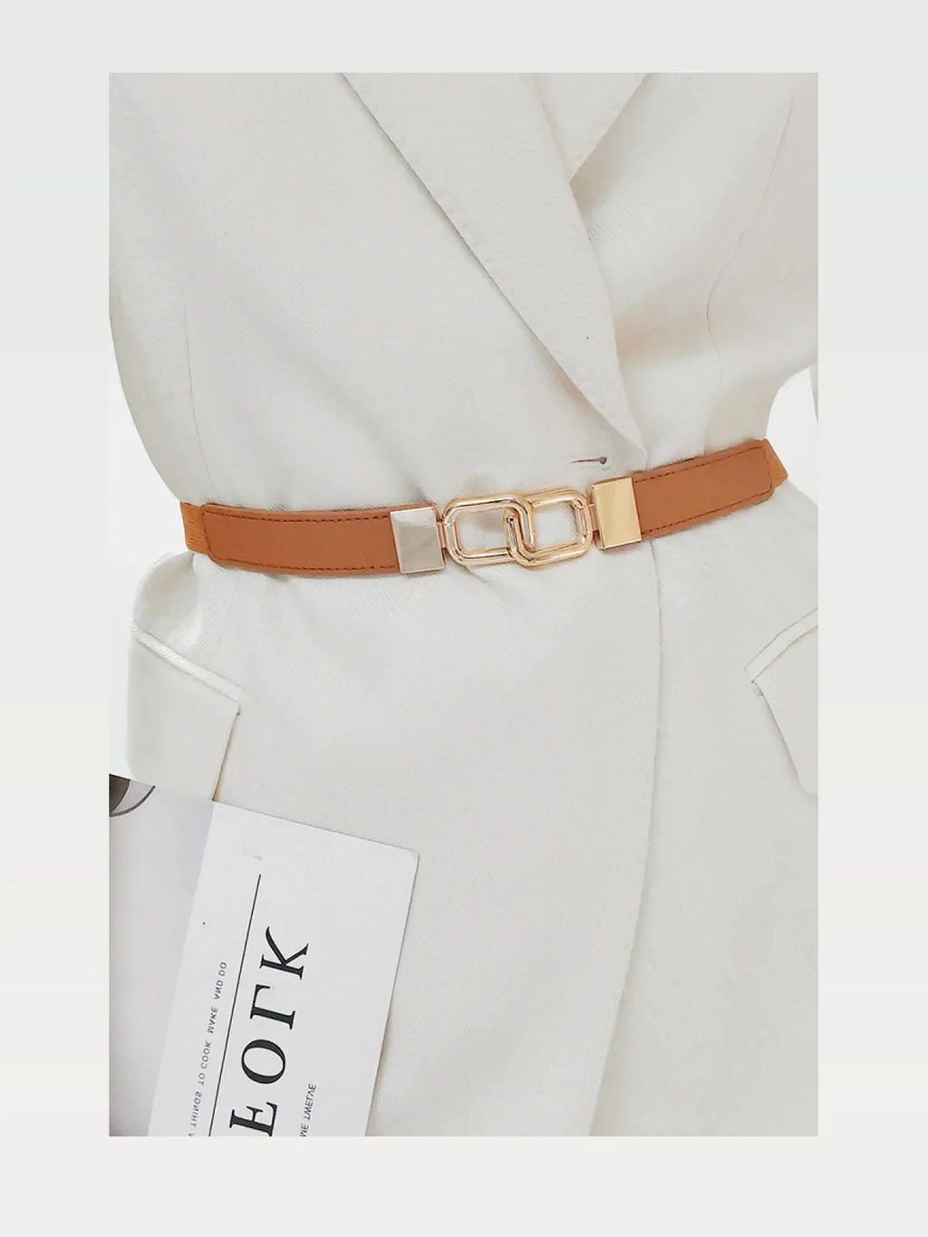 Geometric Double Buckle Elastic Belt