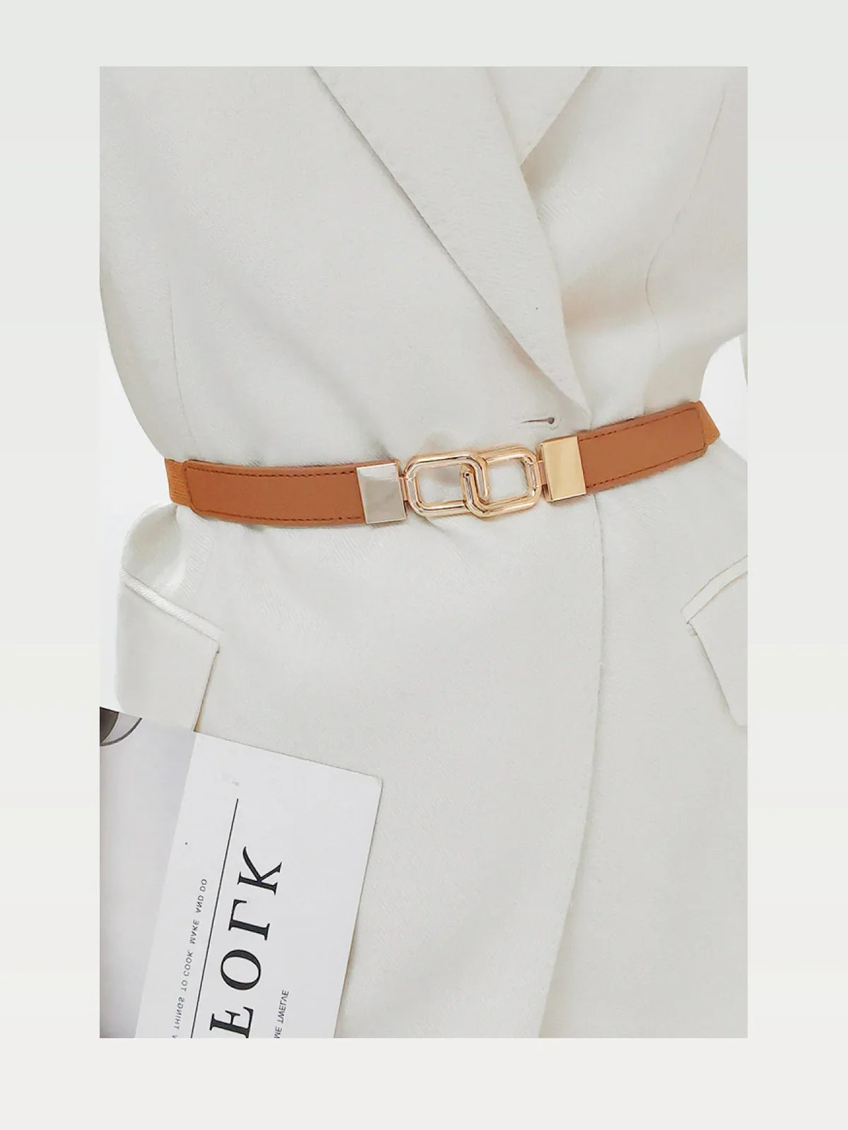 Geometric Double Buckle Elastic Belt