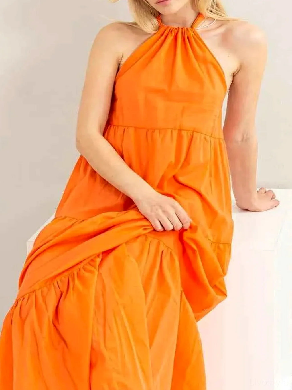 Halter Neck Maxi Cover-Up Dress