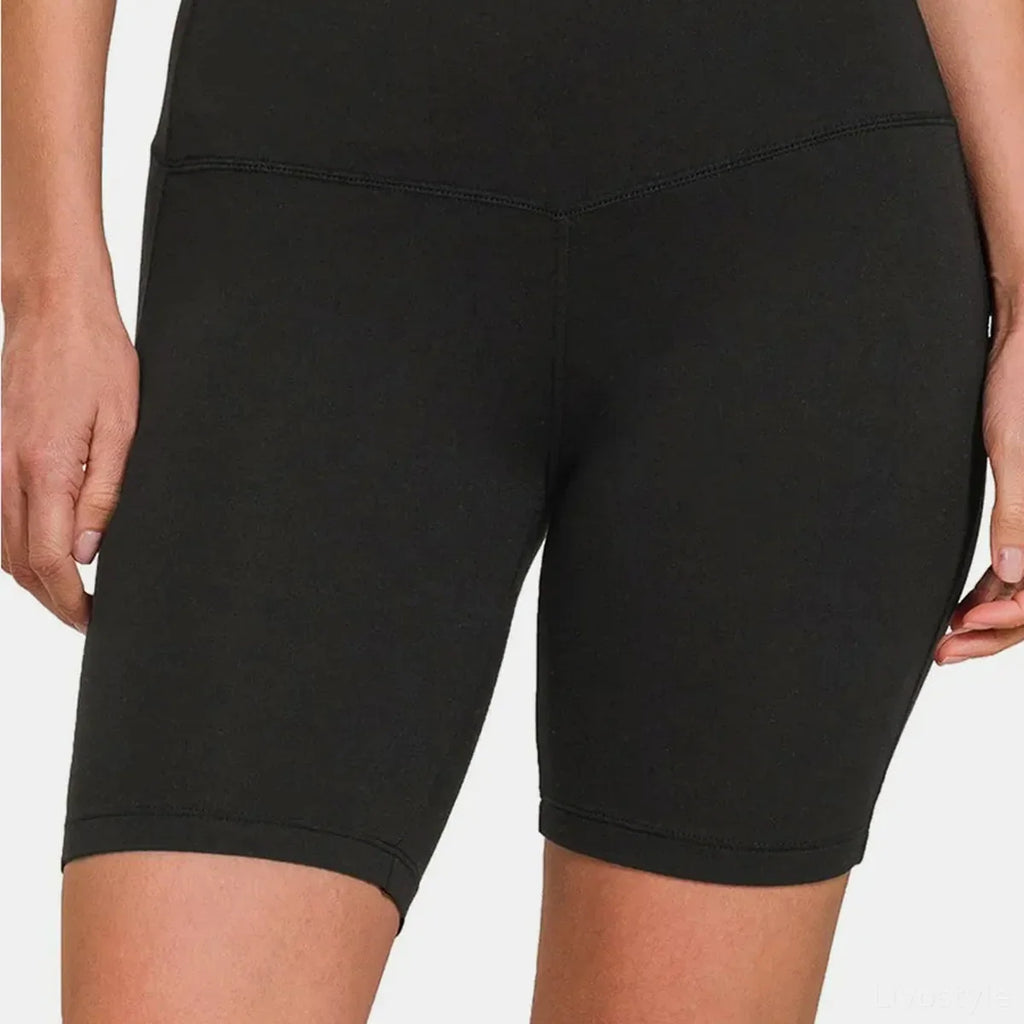 High Waist Moisture-Wicking Active Shorts