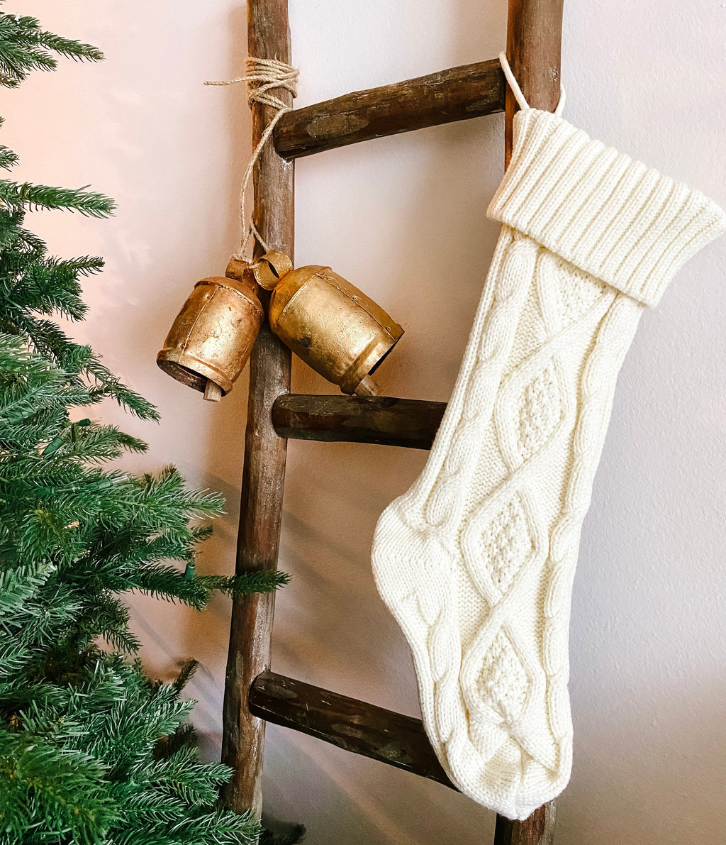 Diamond Knitted Christmas Stocking
