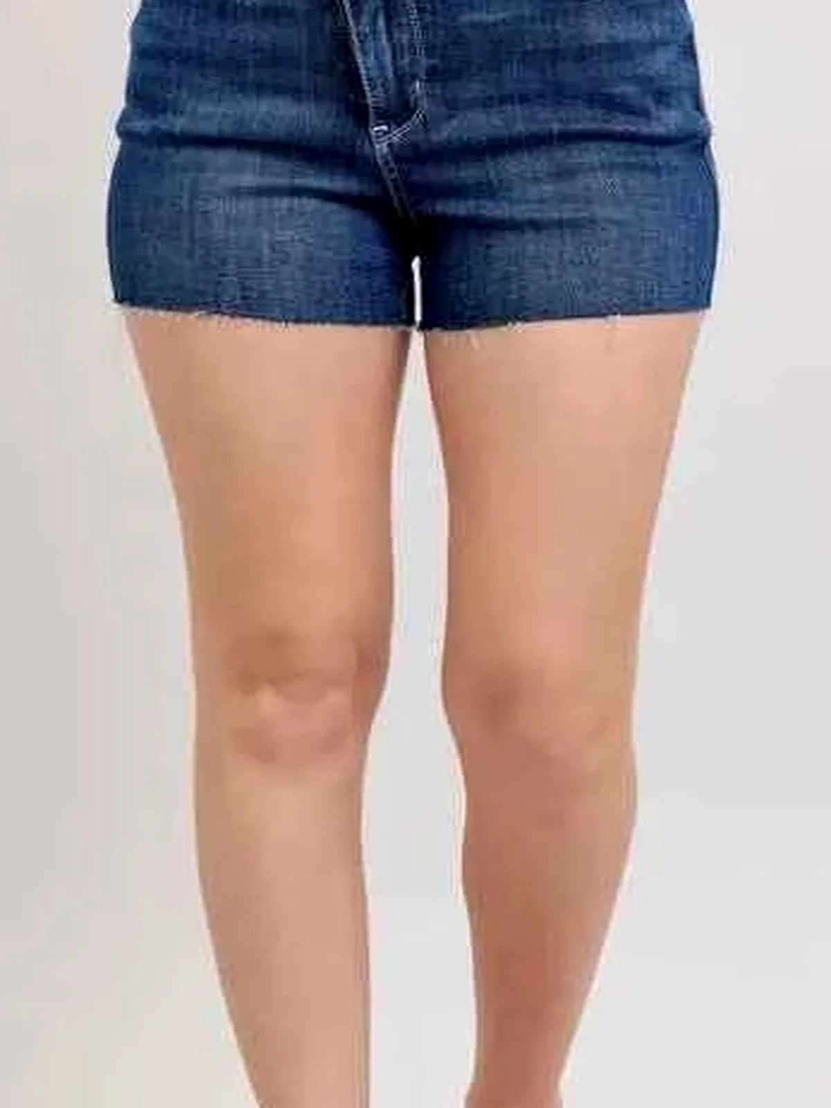 High Waist Criss-Cross Waistband Denim Shorts – Plus Size