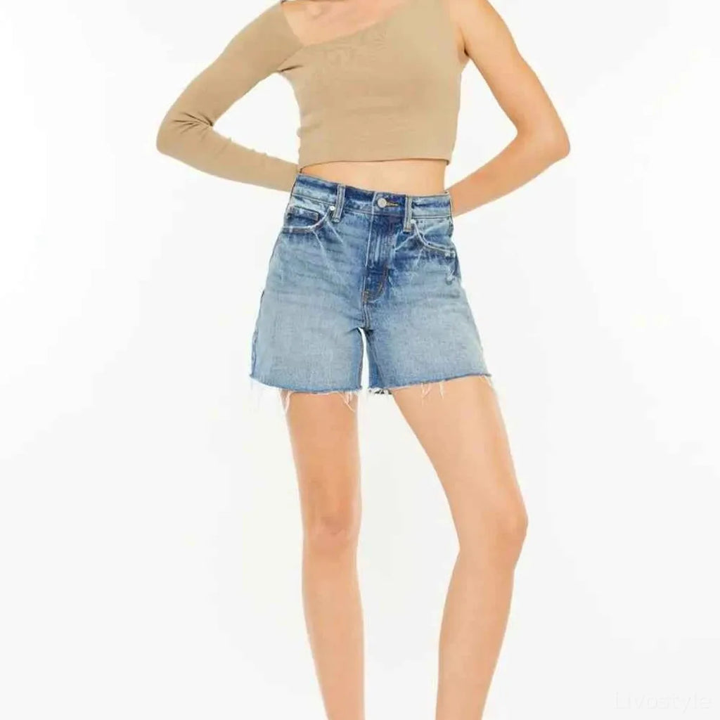 Raw Hem High Waist Denim Shorts – Sizes 1 to 22W
