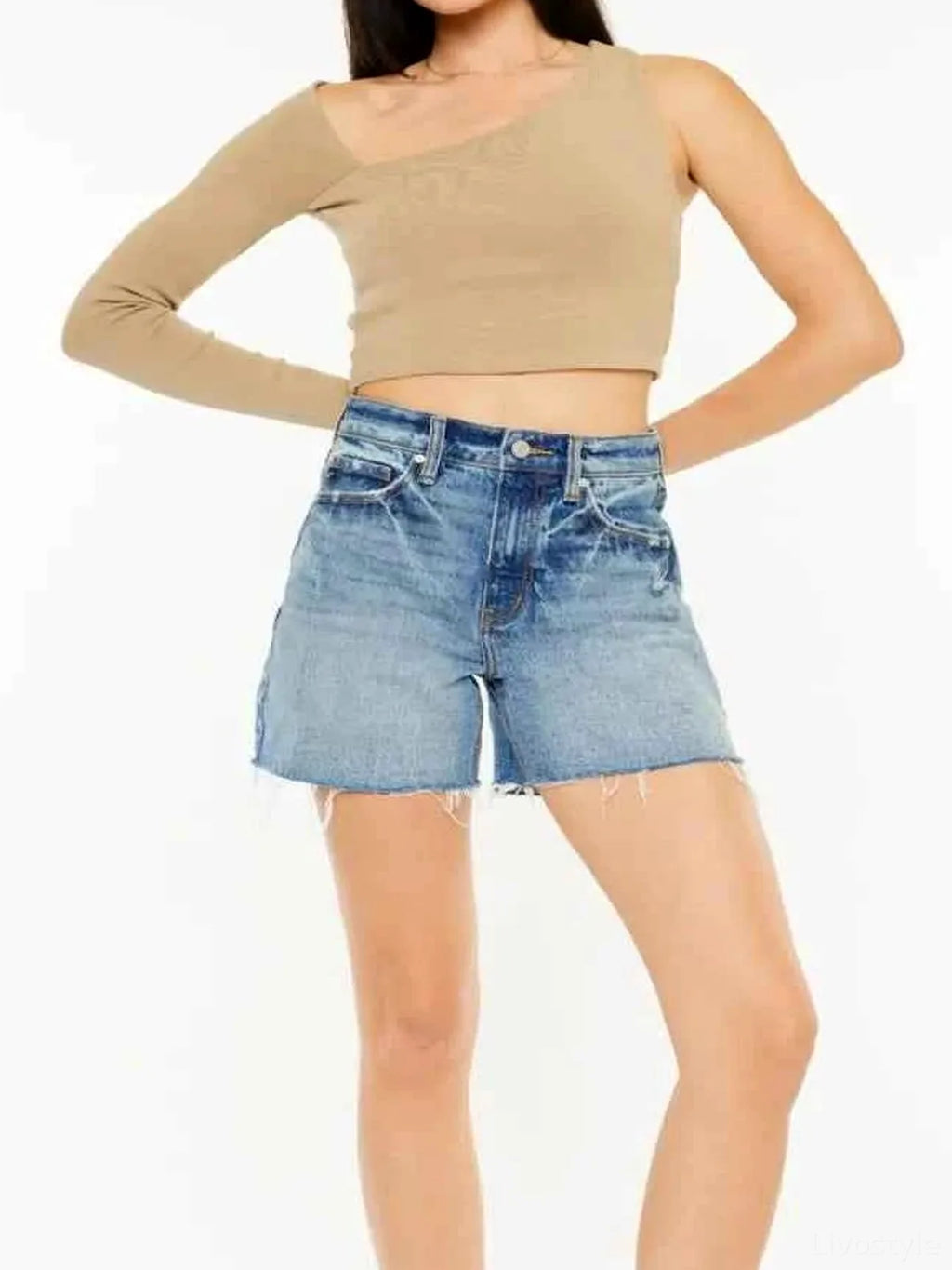 Raw Hem High Waist Denim Shorts – Sizes 1 to 22W