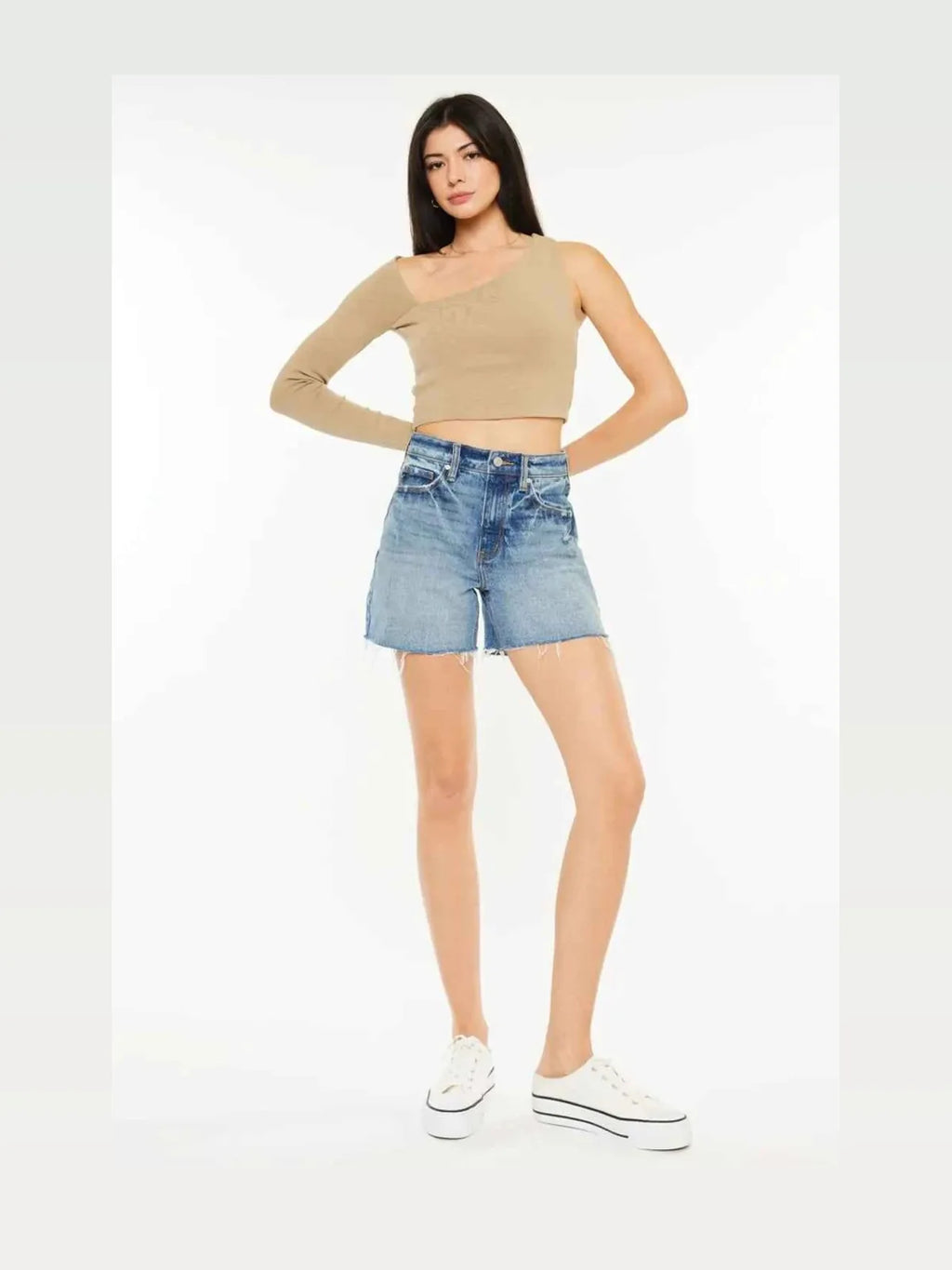 Raw Hem High Waist Denim Shorts – Sizes 1 to 22W