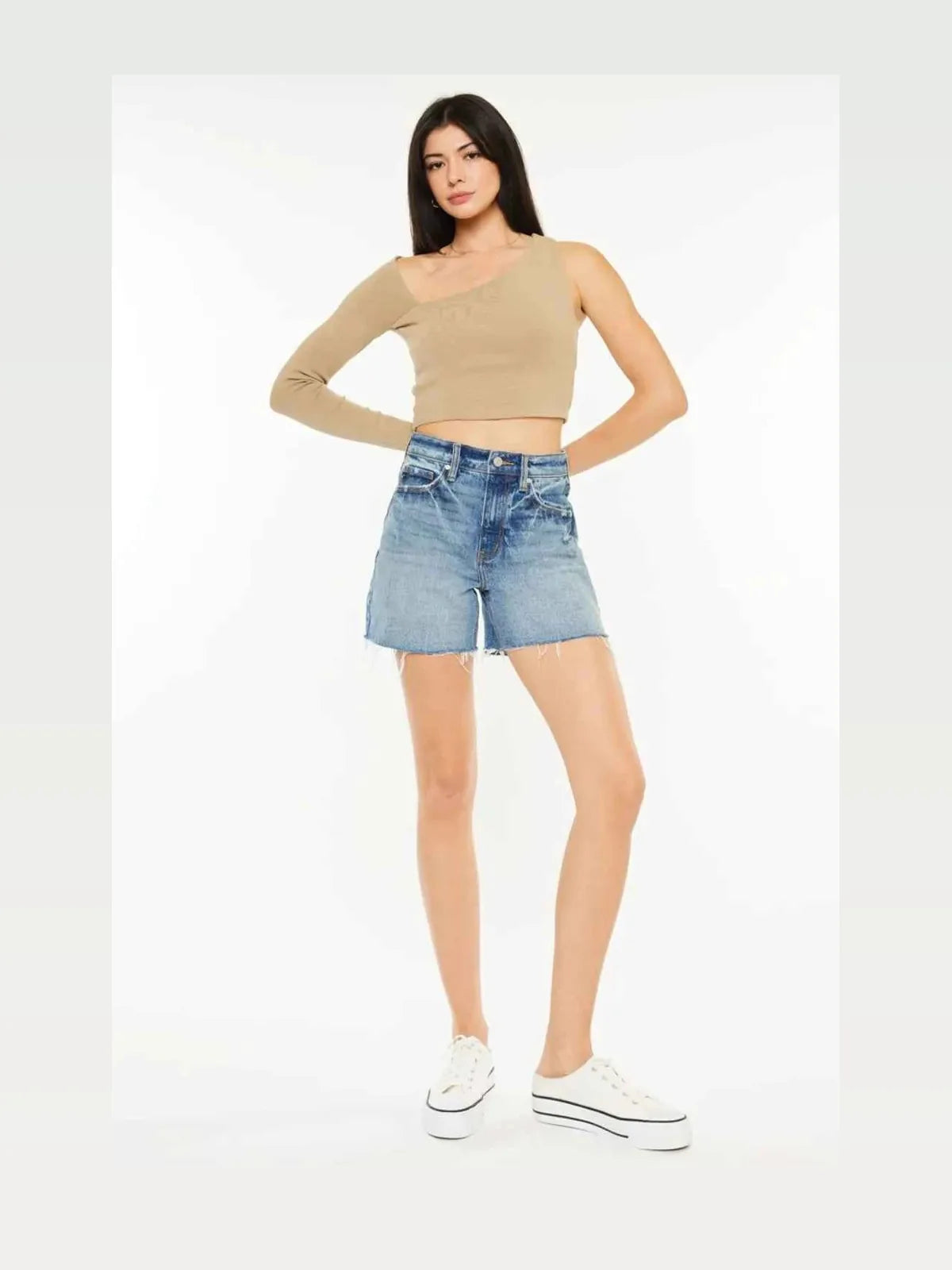 Raw Hem High Waist Denim Shorts – Sizes 1 to 22W