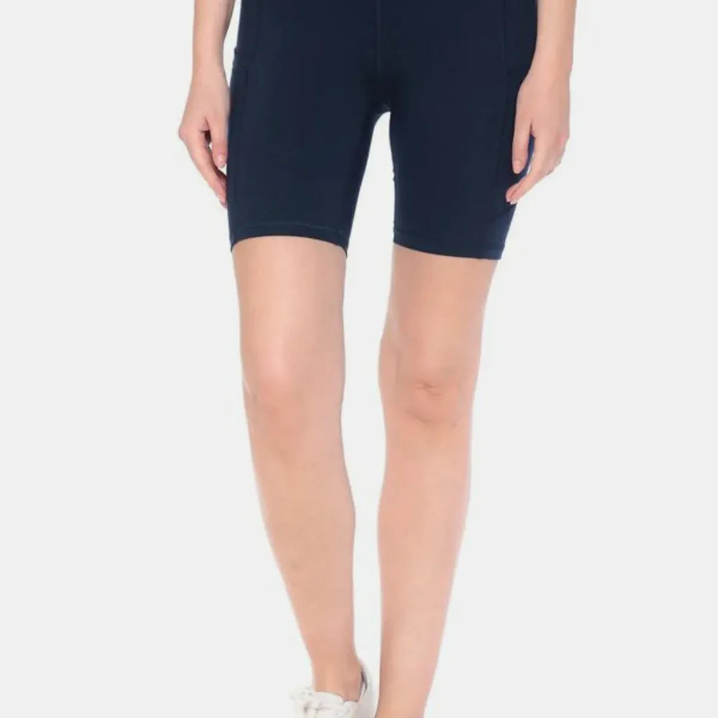 High Waist Active Shorts – Navy