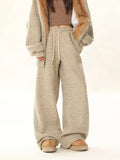 Loose Fit Fleece Warm Demi-Season Trousers