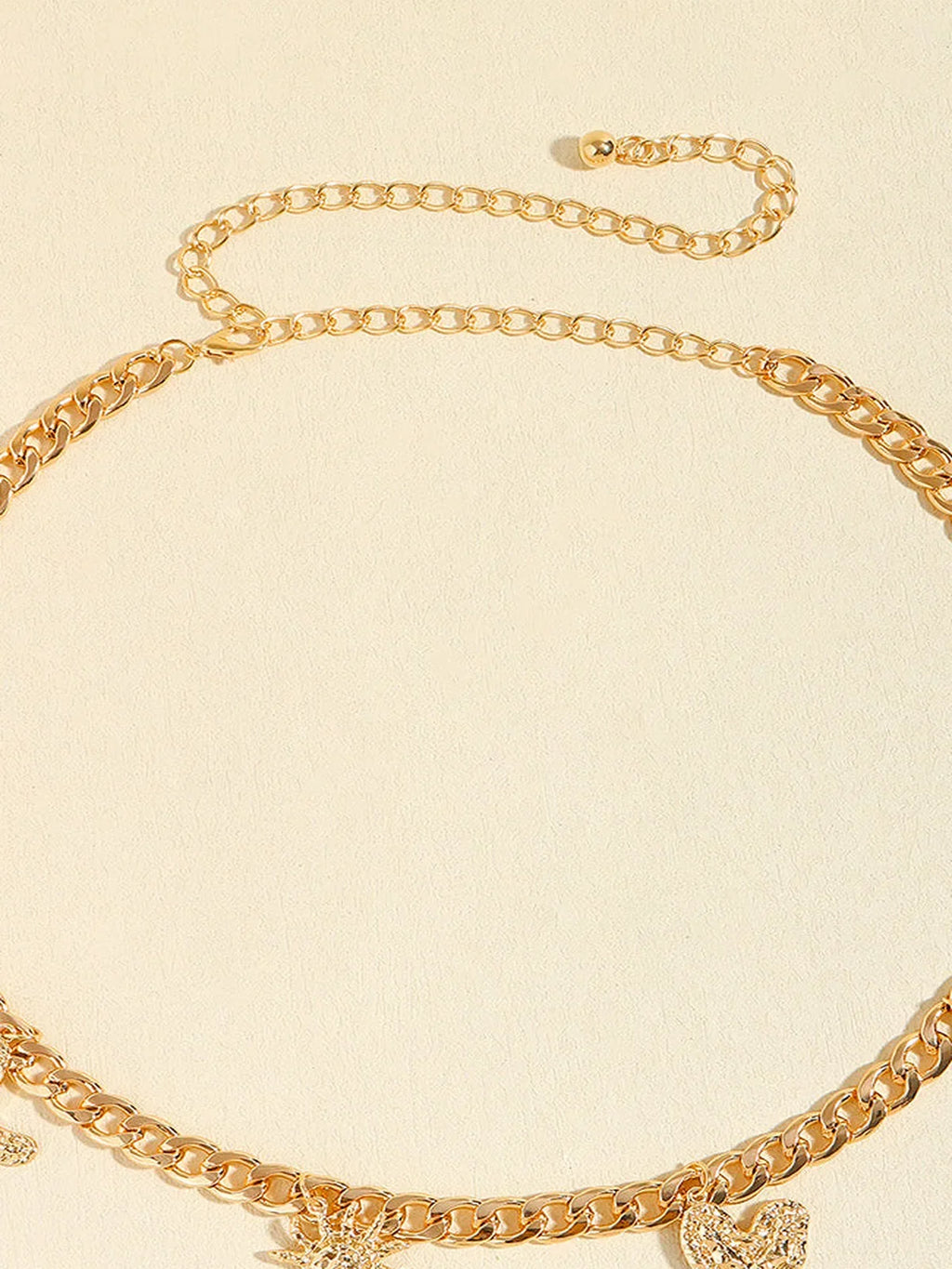 Gold LOVE Charm Chain Belt