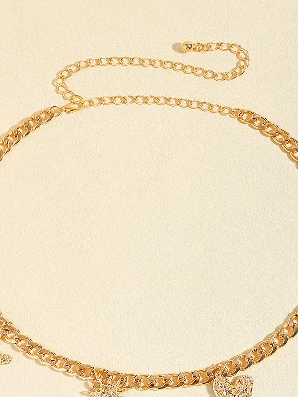 Gold LOVE Charm Chain Belt