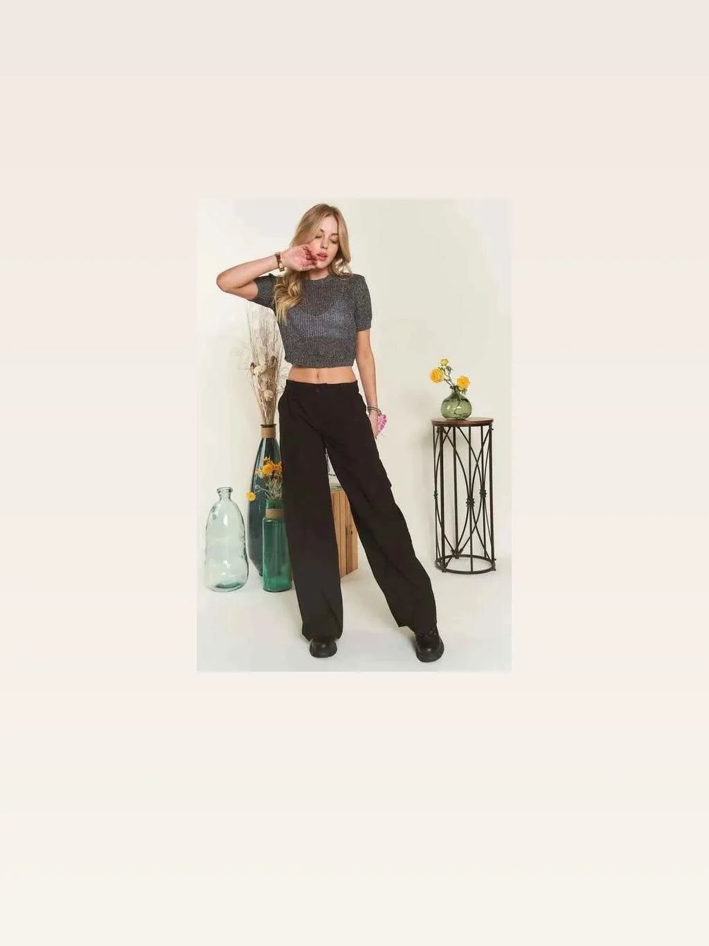 Low Rise Casual Cotton Cargo Pants