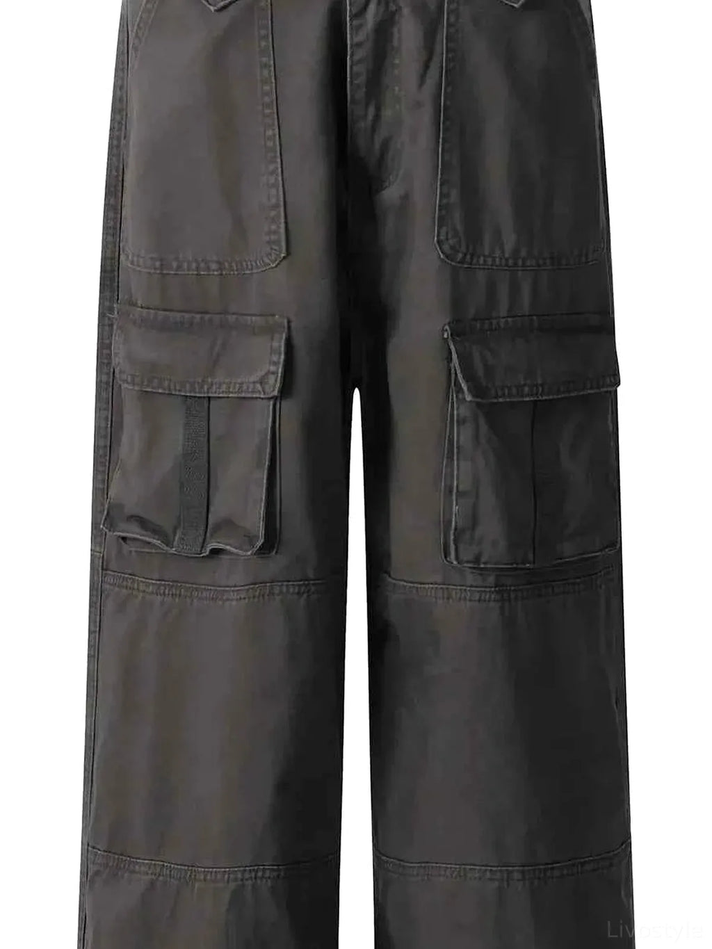 Men's Wide Leg Cargo Pants with Multiple Pockets
