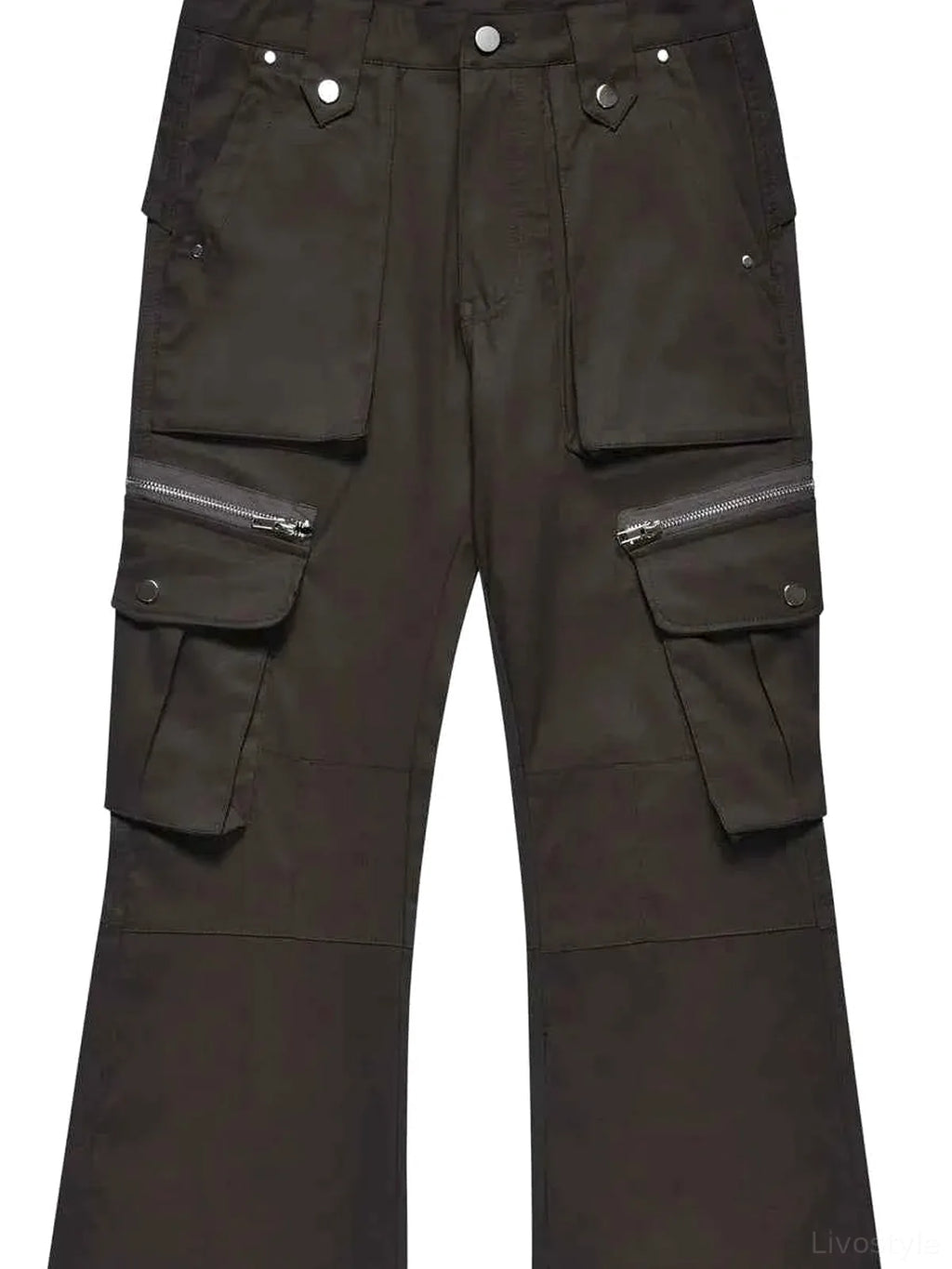 Men's Multi-Pocket Flared Cargo Pants