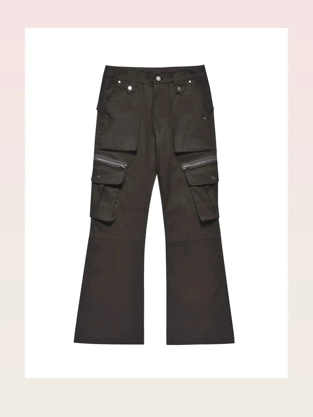 Men's Multi-Pocket Flared Cargo Pants