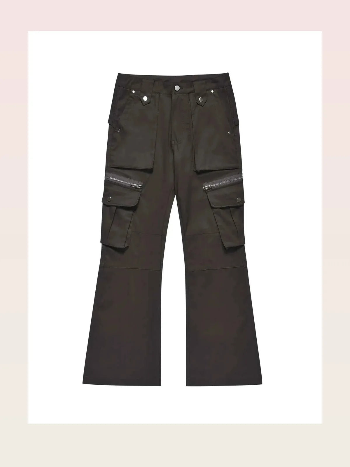 Men's Multi-Pocket Flared Cargo Pants