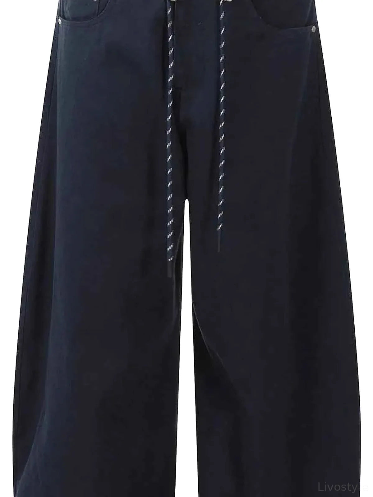 Men's Wide Leg Drawstring Cargo Pants