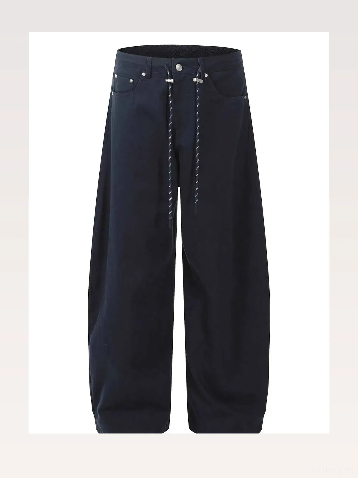 Men's Wide Leg Drawstring Cargo Pants