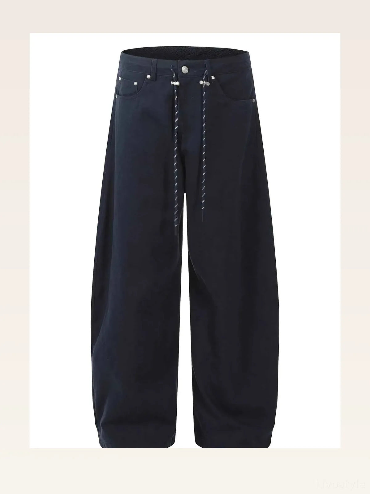 Men's Wide Leg Drawstring Cargo Pants