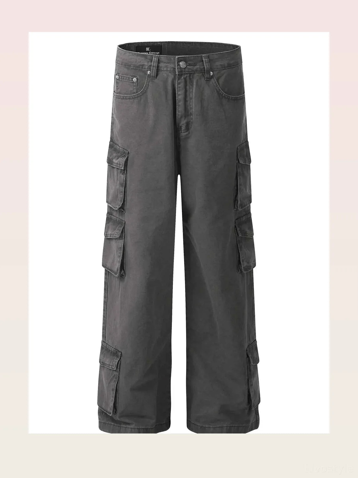 Men's Wide Leg Multi-Pocket Cargo Pants