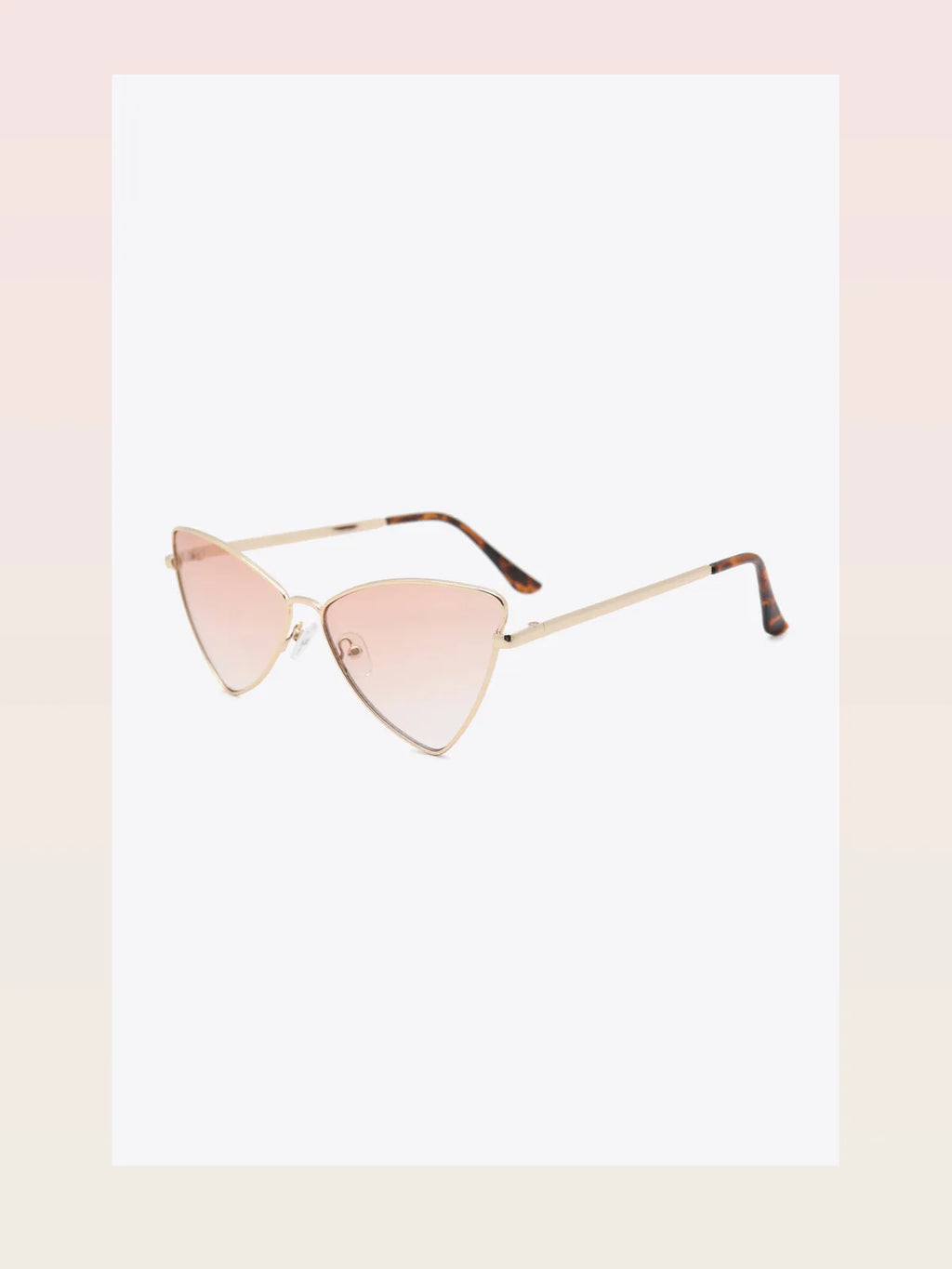 Metal Frame Cat-Eye Sunglasses with Gradient Lenses