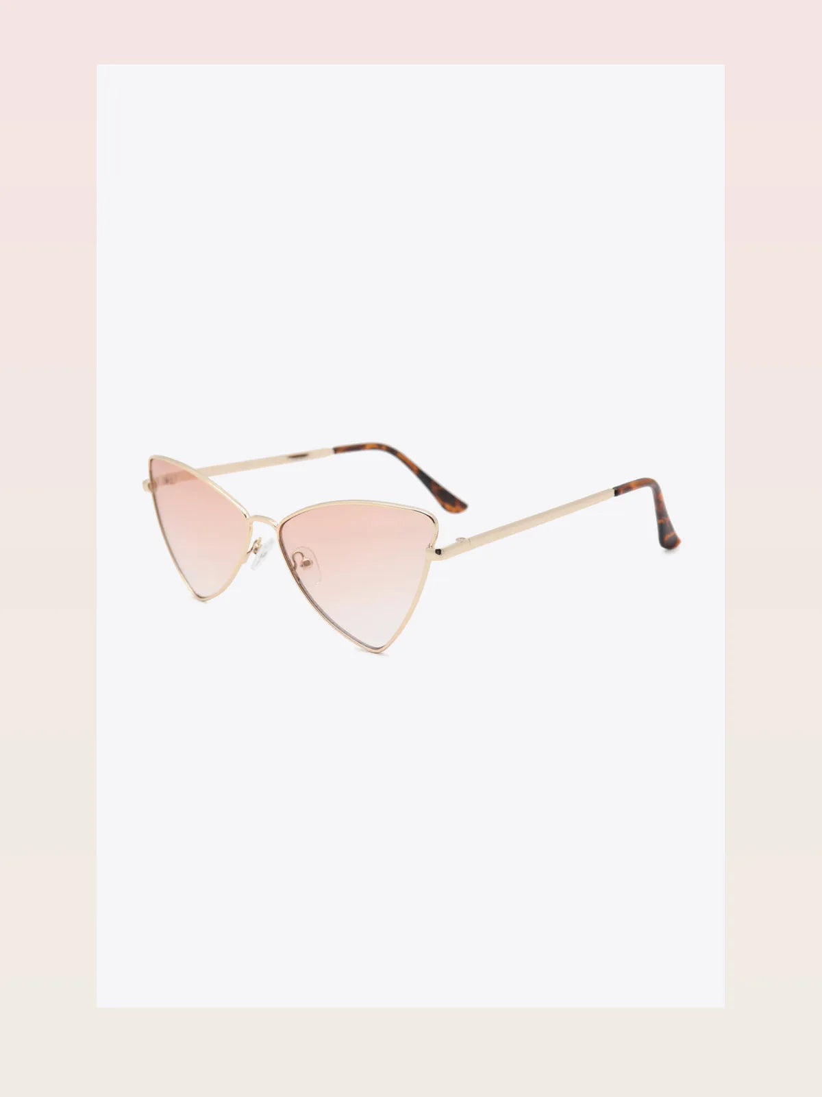Metal Frame Cat-Eye Sunglasses with Gradient Lenses