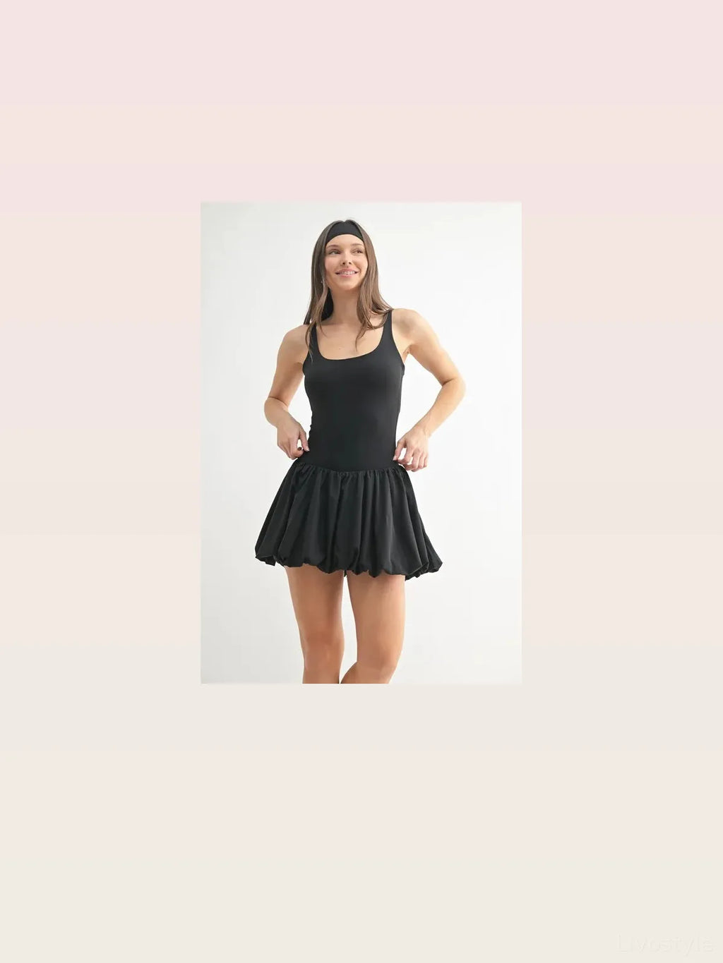 Bubble Hem Active Mini Dress