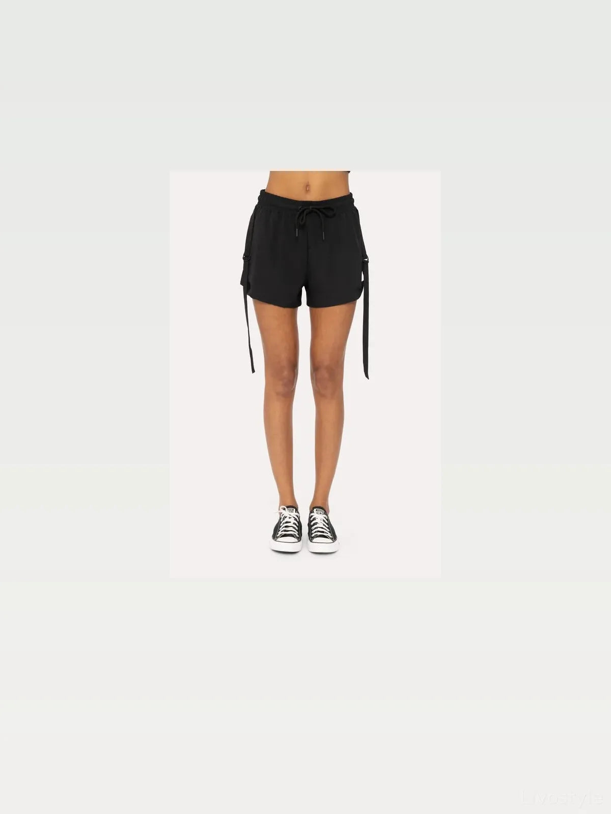 Ripstop Drawstring Waist Athleisure Shorts