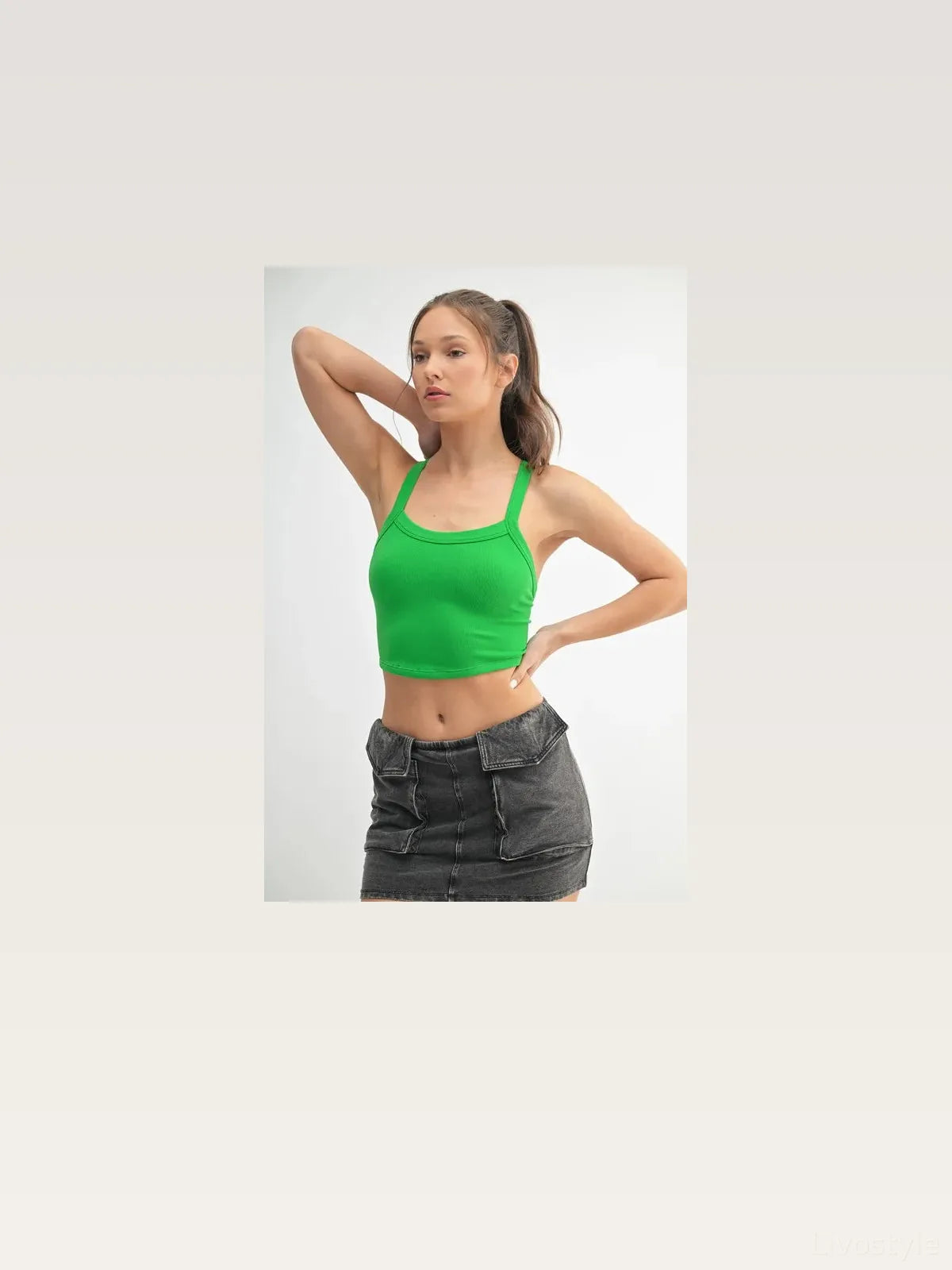 Seamless Solid Cami in Apple Green