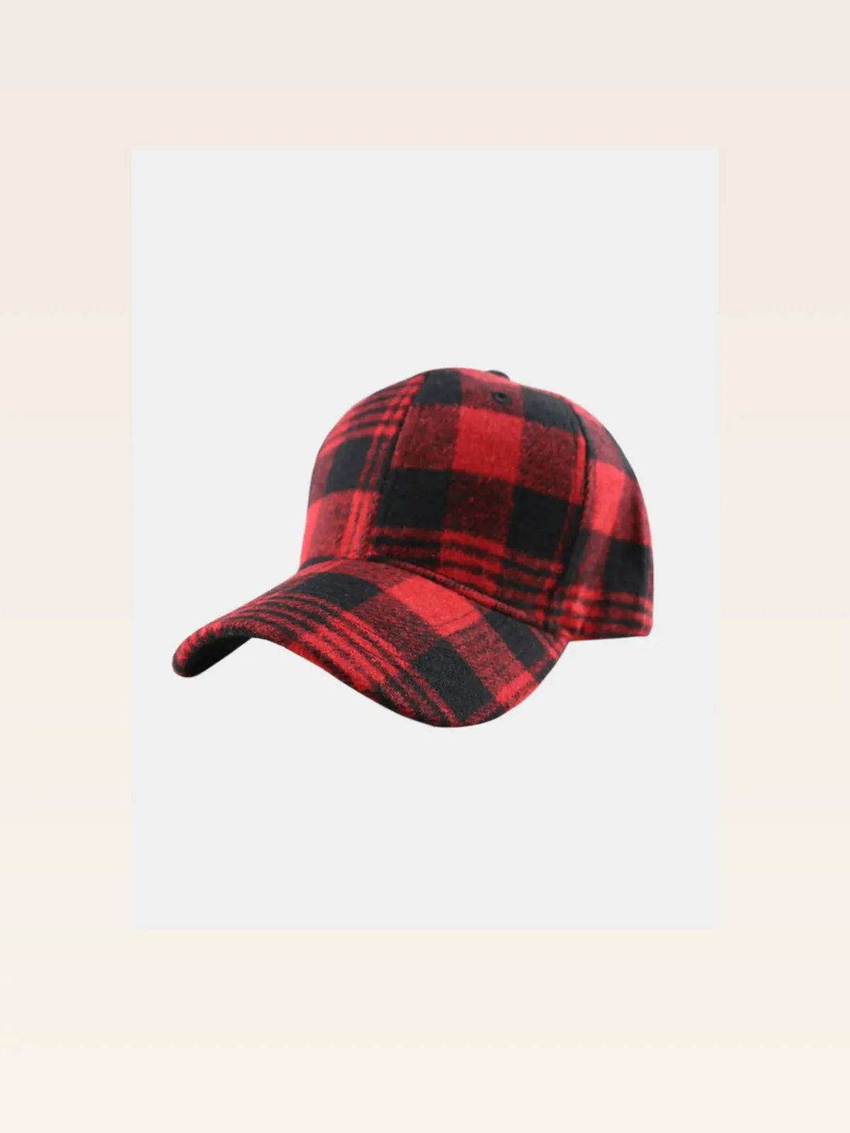 Plaid Adjustable Cotton Baseball Cap