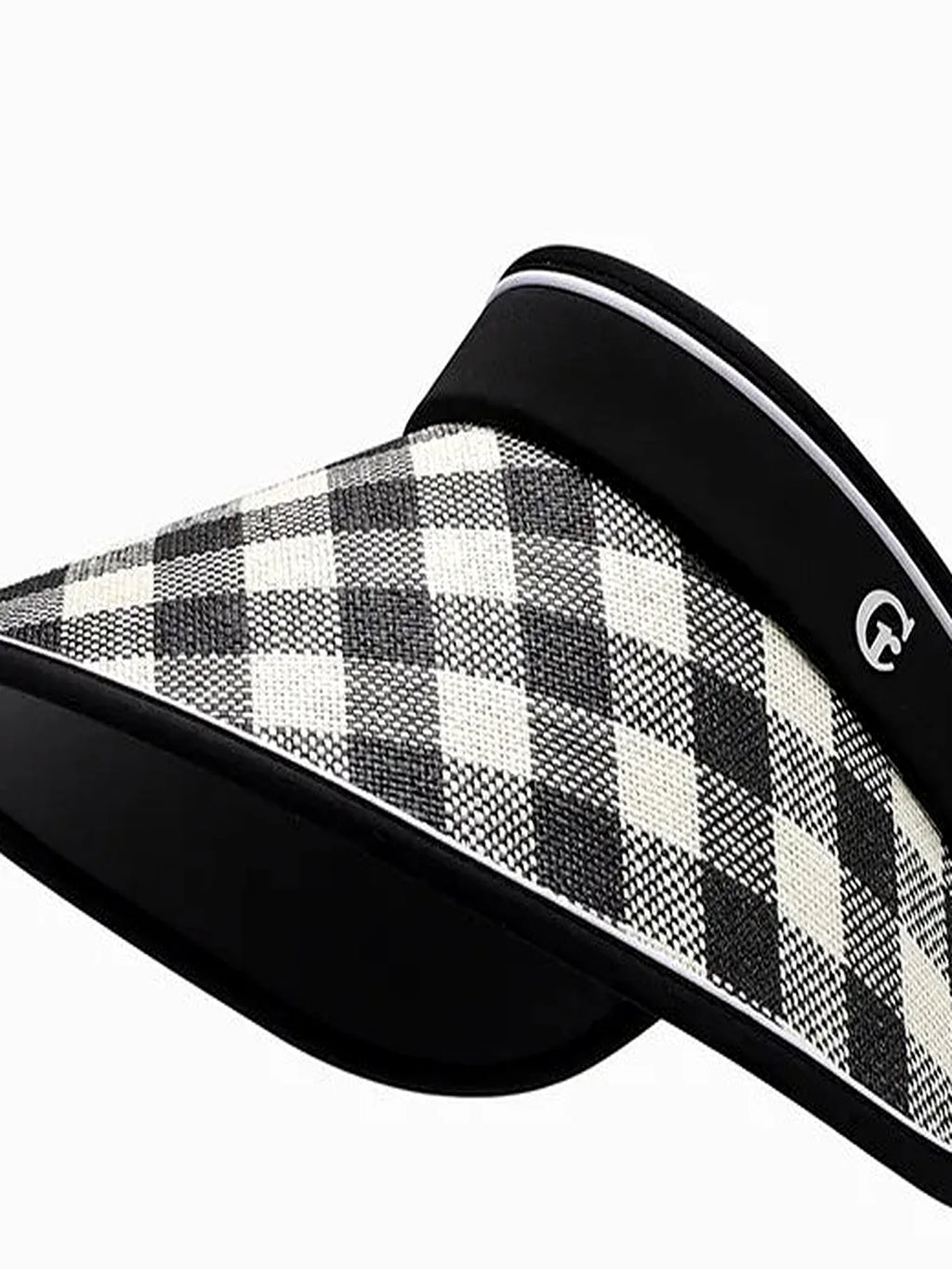 Plaid Woven Adjustable Sun Hat with Visor