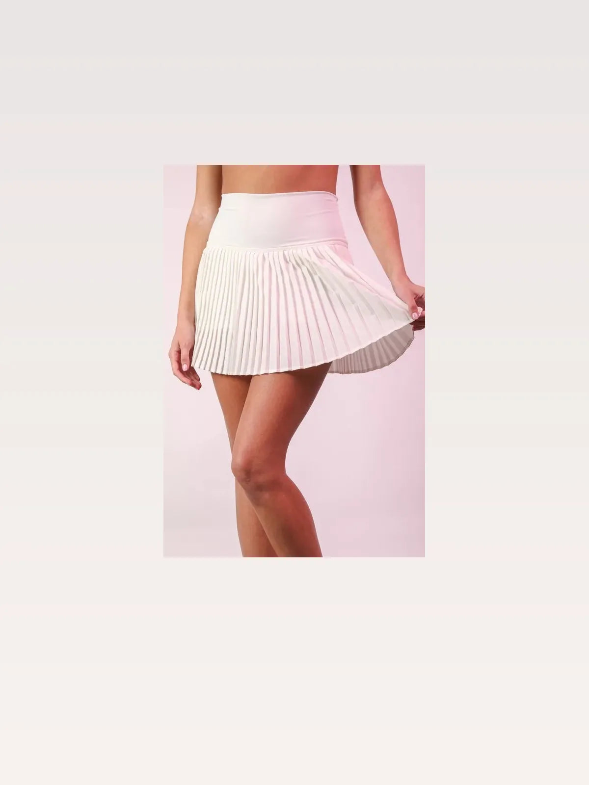 Pleated Activewear Skirt with Built-In Shorts