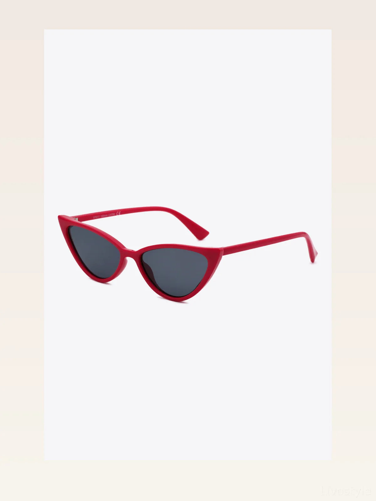 Polycarbonate Cat-Eye Sunglasses in Deep Red
