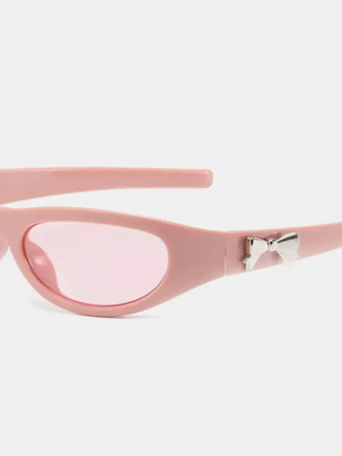 Cat-Eye Sunglasses with Bow Accent