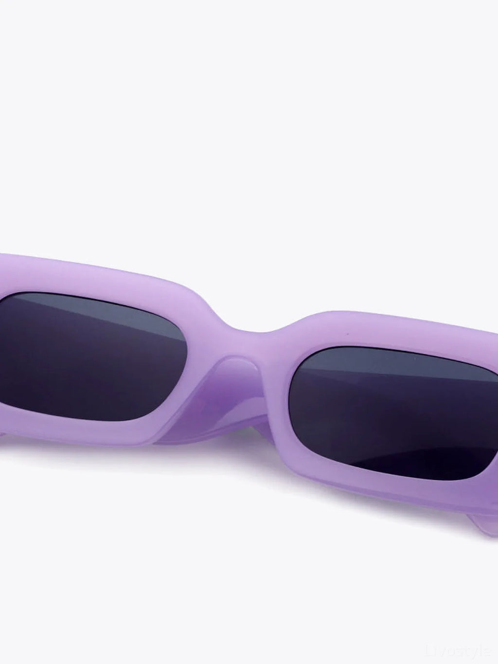 Polycarbonate Frame Rectangle Sunglasses – Lilac
