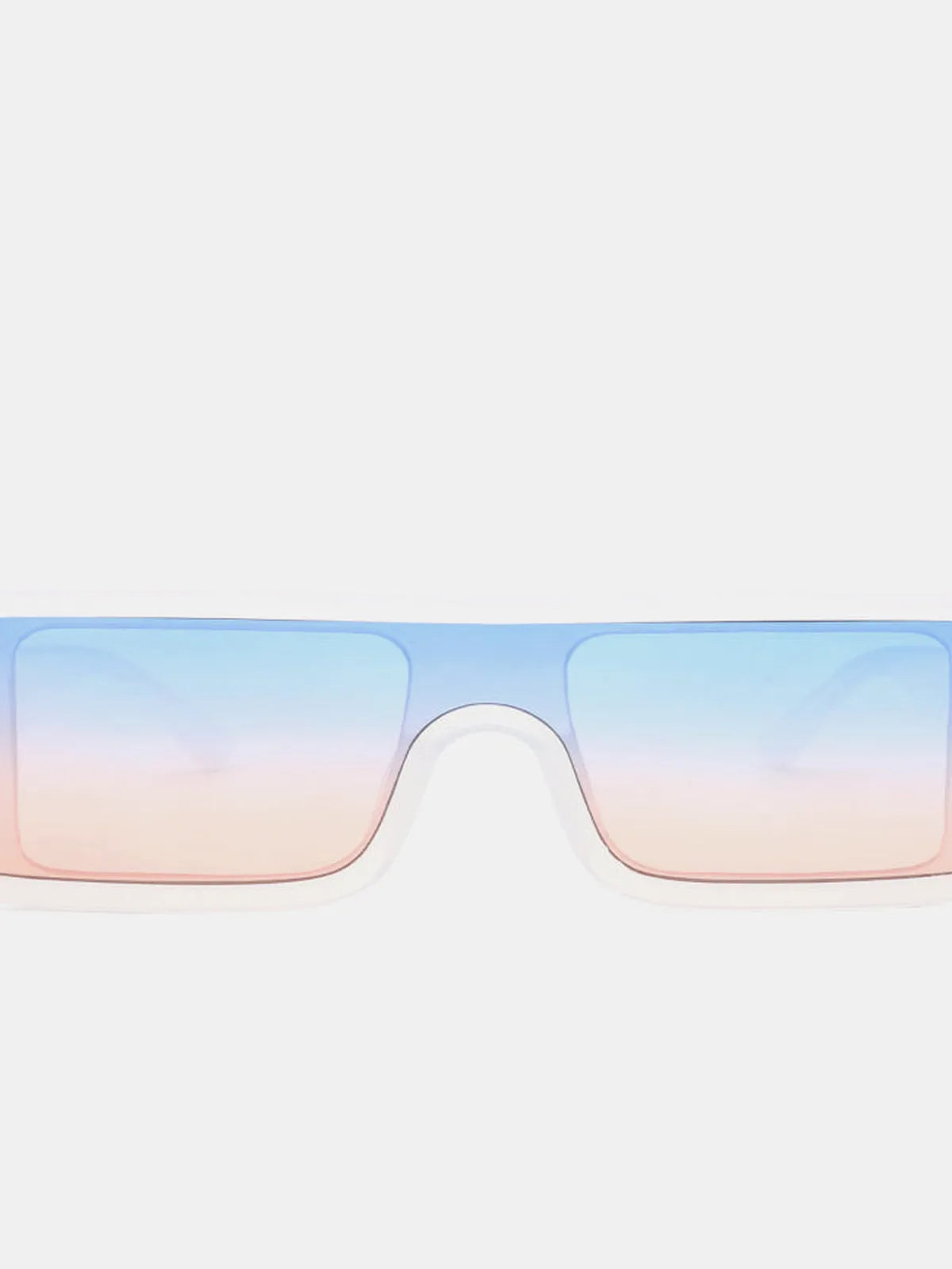 Oversized Rectangle Sunglasses with Ombre Gradient Lenses